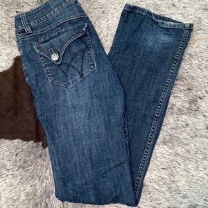 WORN BOOTCUT JEANS